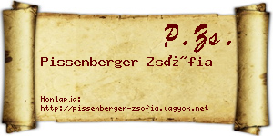 Pissenberger Zsófia névjegykártya